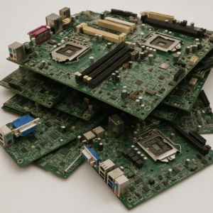 Scrap computer boards purchased for gold and silver recovery at Dubai Silver refinery