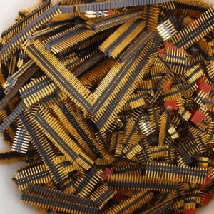 Scrap gold pins purchased for refining and gold recovery at Dubai Silver refinery
